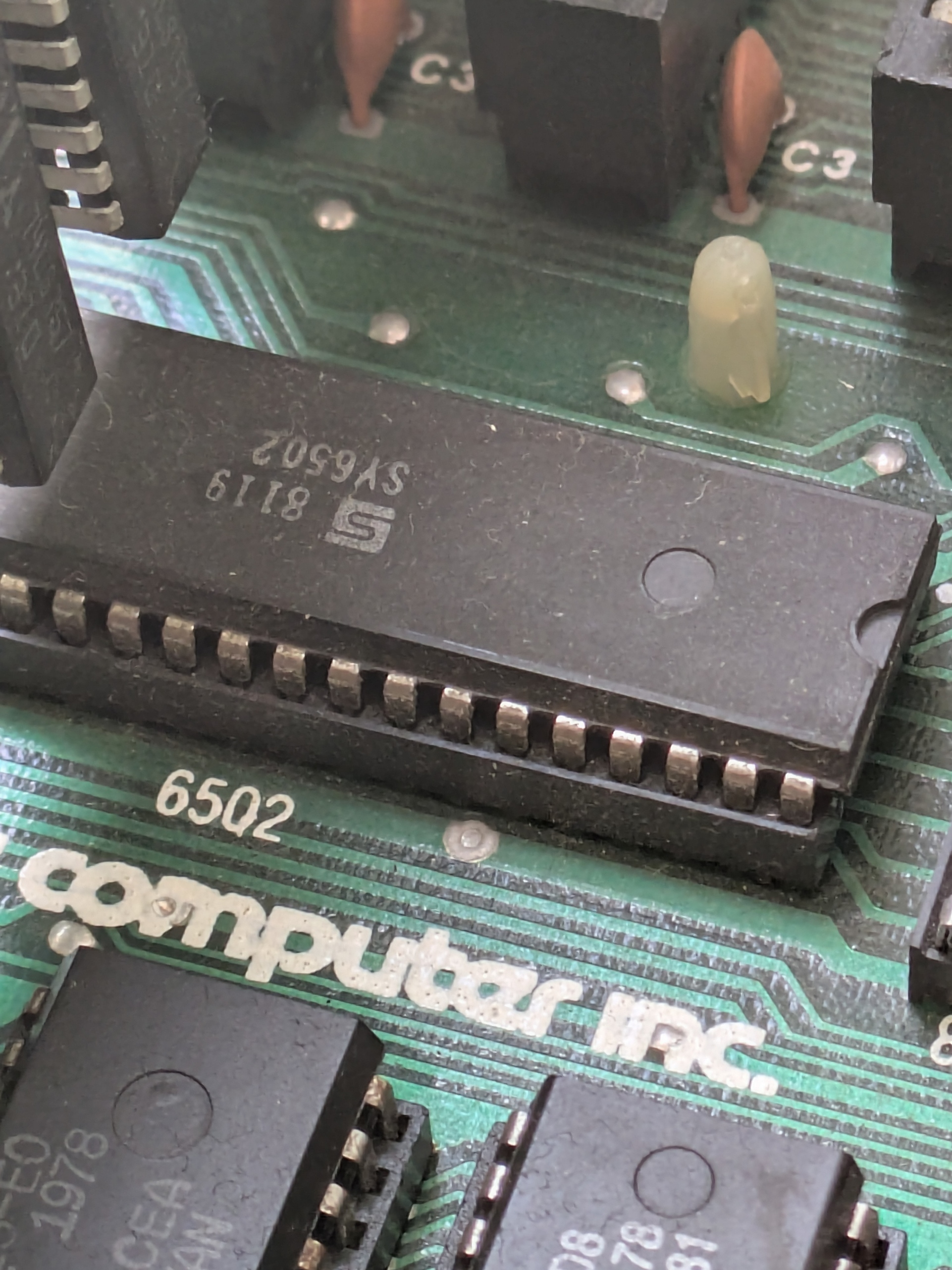6502 on the motherboard