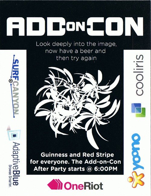 Add-on-Con after-party flyer