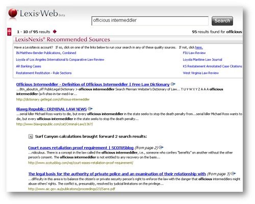 LexisWeb Screen Shot